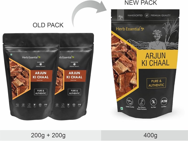 Herb Essential Arjun ki Chaal | Terminalia Arjuna Bark | 400g - Image 2